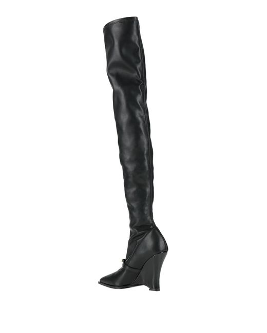 John Richmond Black Boot Textile Fibers
