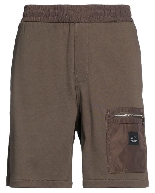 ARMANI EXCHANGE Gray Military Shorts & Bermuda Shorts Cotton for men