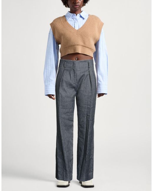 Eleventy Gray Jeans Cotton, Linen, Elastane