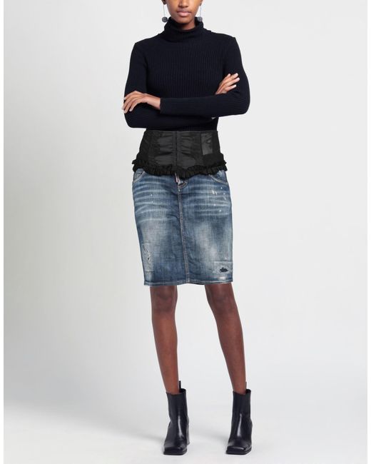 DSquared² Blue Denim Skirt Cotton, Elastane, Polyester