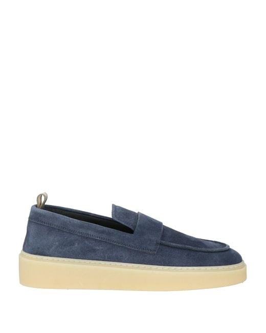 Officine Creative Women's Blue Loafers Leather