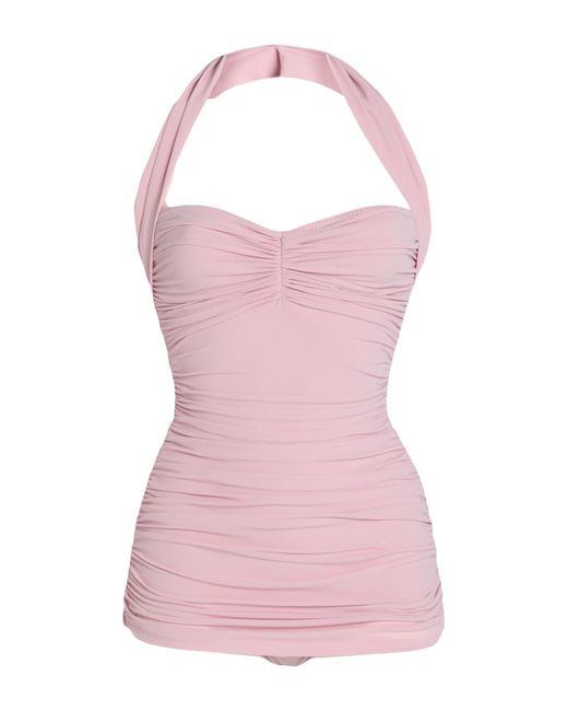 Norma Kamali Pink One-piece Swimsuit
