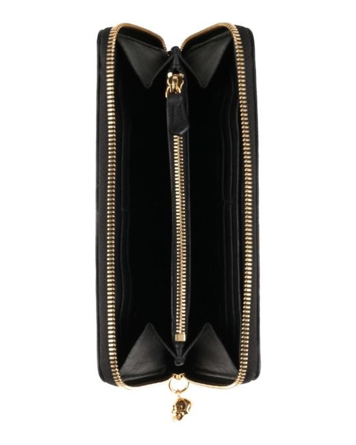 McQueen Black Wallet Leather