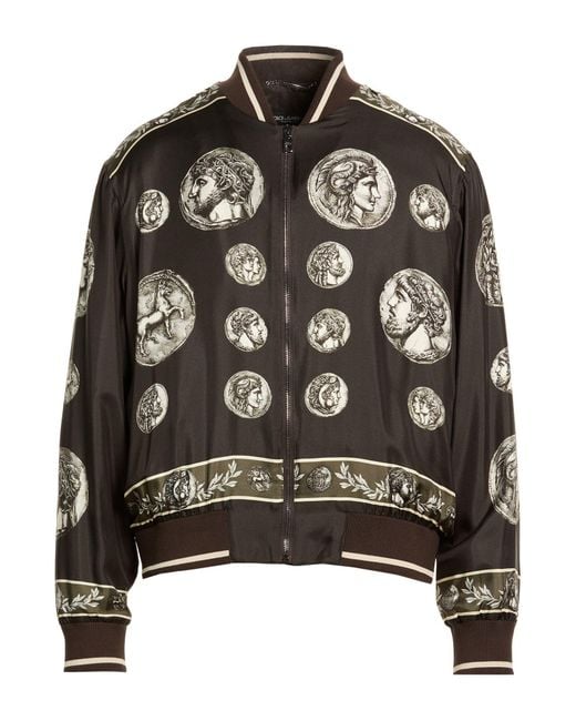 Dolce & Gabbana Black Dark Jacket Silk for men