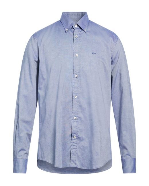 Paul & Shark Blue Slate Shirt Cotton for men