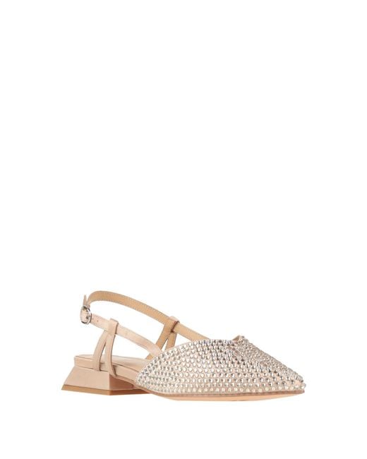 Alma En Pena. Natural Ballet Flats Textile Fibers