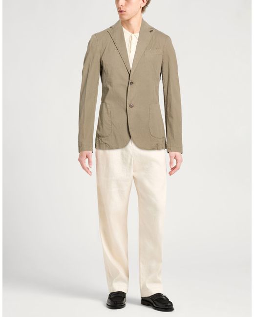 Bob Natural Taupe Blazer Cotton, Elastane for men