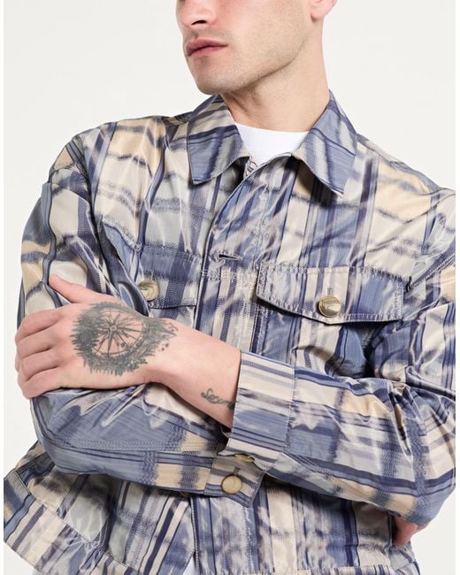 Giorgio Armani Blue Jacket Polyester for men