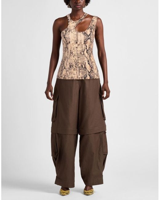 Just Cavalli Natural Sand Tank Top Polyamide, Elastane