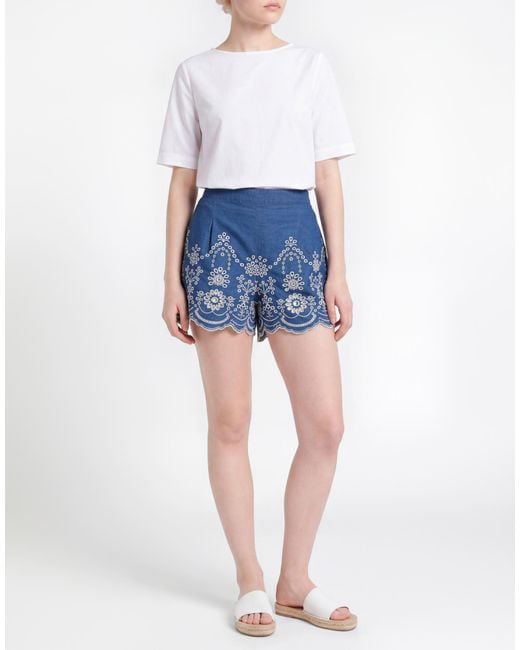 Mc2 Saint Barth Blue Denim Shorts