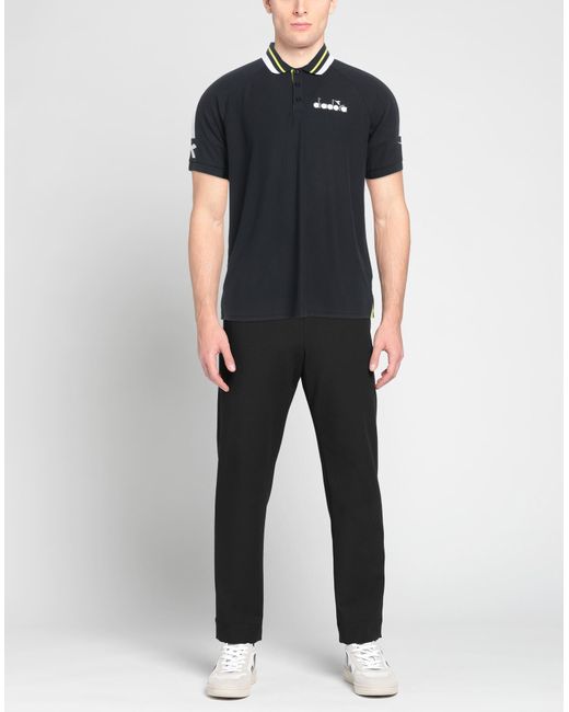 Diadora Black Polo Shirt for men