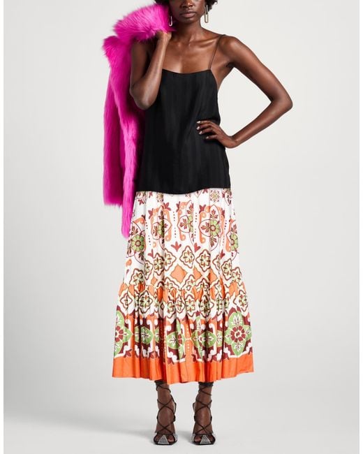 LaDoubleJ Red Midi Skirt Cotton