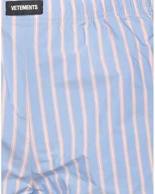 Vetements Blue Shorts & Bermuda Shorts Polyester, Polyamide for men