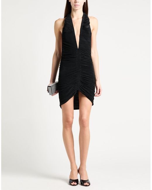 Atlein Black Mini Dress Polyester