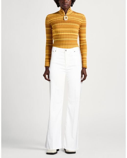 Dondup White Pants Cotton, Lyocell, Elastane