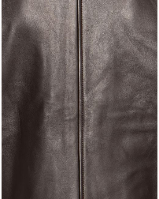 Officine Generale Black Jacket Leather for men