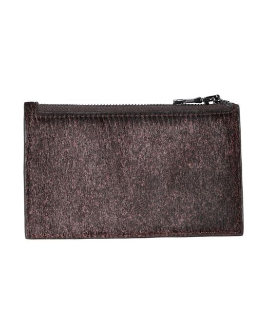 John Varvatos Brown Cardholder Calfskin, Cow Leather for men