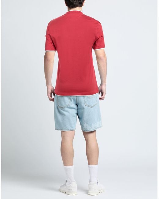 Brunello Cucinelli T-shirts in Red für Herren