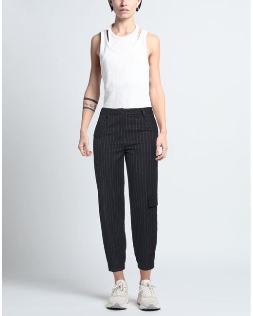 Silvian Heach Blue Pants Polyester, Viscose, Elastane