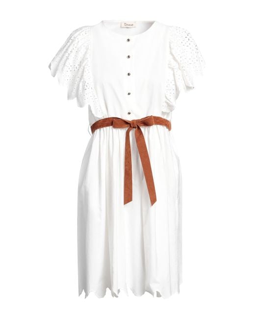 Robe courte Dixie en coloris White