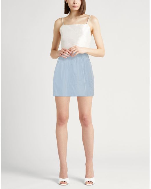 RED Valentino Blue Mini Skirt Polyester