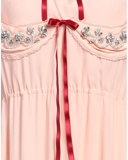 Simone Rocha Pink Light Midi Dress Acetate, Silk