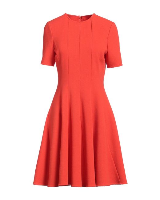 Oscar de la Renta Red Midi-Kleid