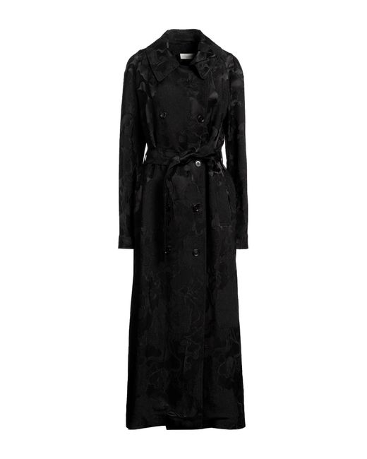 Dries Van Noten Black Overcoat & Trench Coat