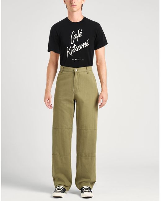 Café Kitsuné Black T-Shirt Cotton for men