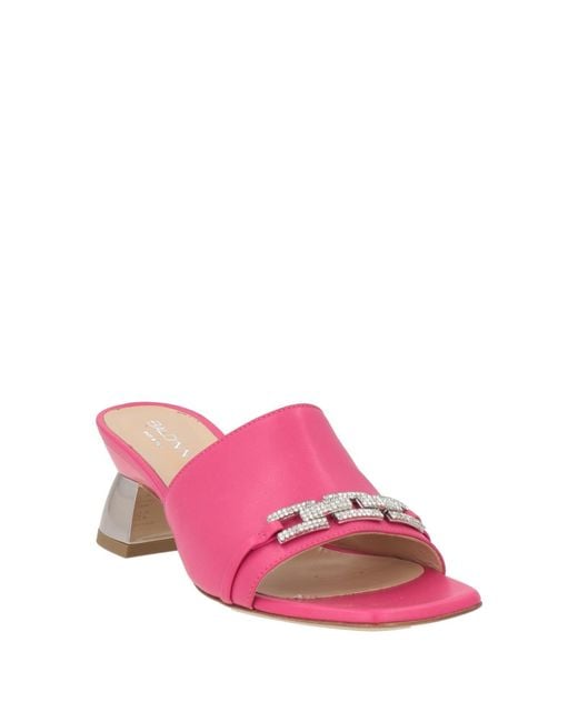 Baldinini Pink Fuchsia Sandals Calfskin