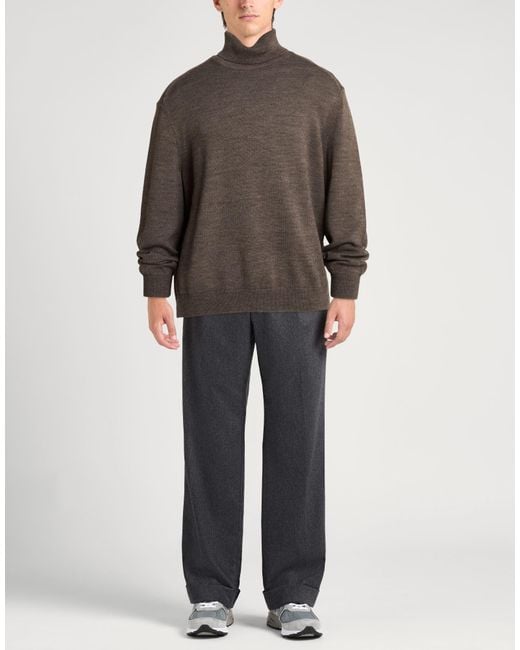 ARMANI EXCHANGE Brown Light Turtleneck Cotton, Acrylic, Virgin Wool for men