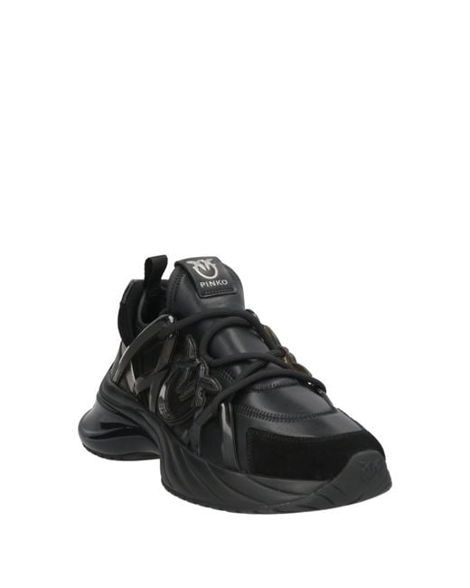 Pinko Black Sneakers Leather, Synthetic Fibers