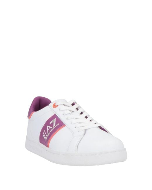 EA7 Purple Sneakers Cow Leather, Polyester for men