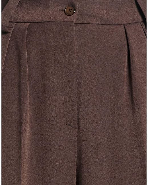 Berna Brown Pants Polyester, Viscose, Elastane