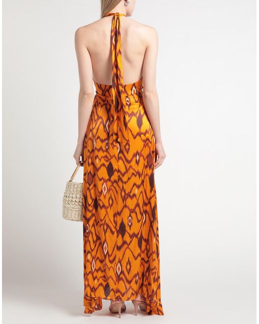 HANAMI D'OR Orange Maxi-Kleid