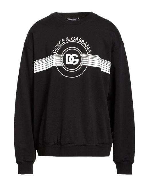 Dolce & Gabbana Black Sweatshirt Cotton for men