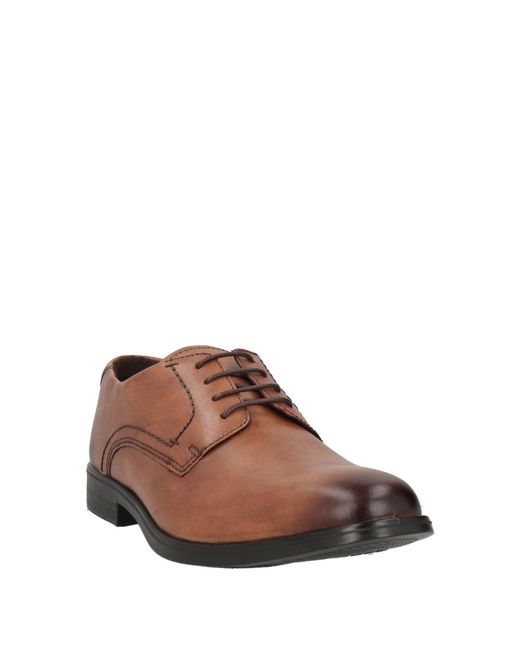 Ecco Brown Lace-Up Shoes for men