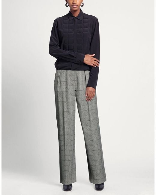 SIMONA CORSELLINI Gray Pants Polyester, Viscose, Elastane