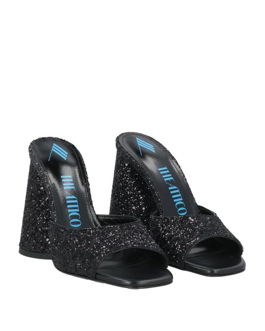 The Attico Black Sandals Textile Fibers