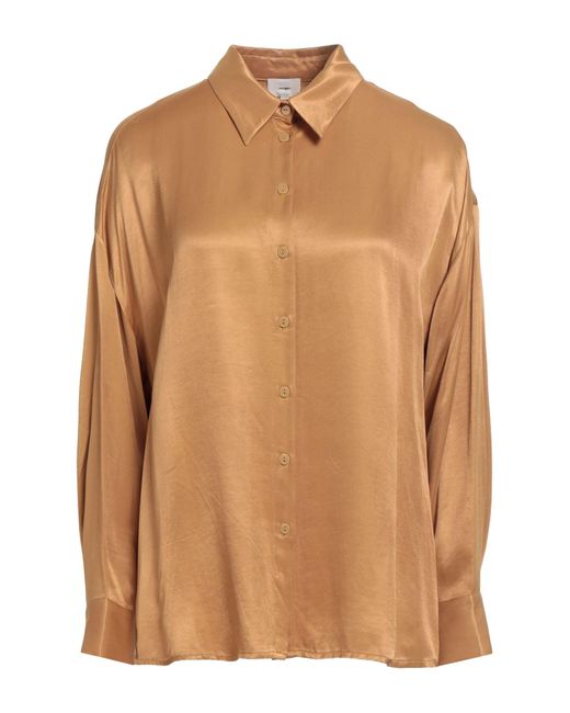 An'ge Brown Camel Shirt Viscose, Rayon