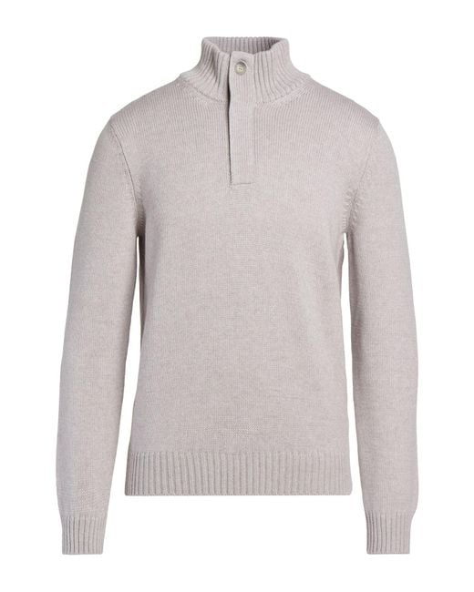 Gran Sasso Gray Light Sweater Virgin Wool for men