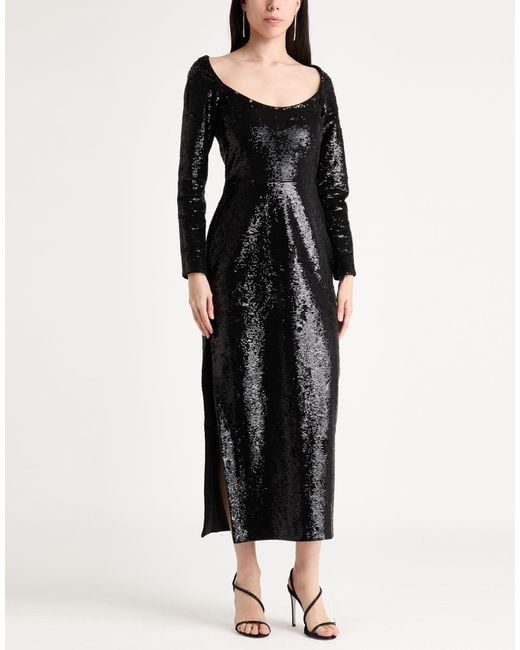 Rasario Black Maxi Dress Viscose, Polyester