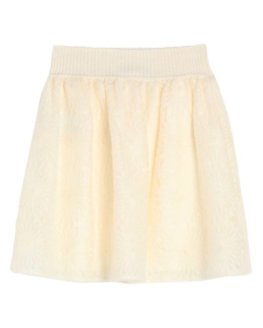Alberta Ferretti Natural Mini Skirt