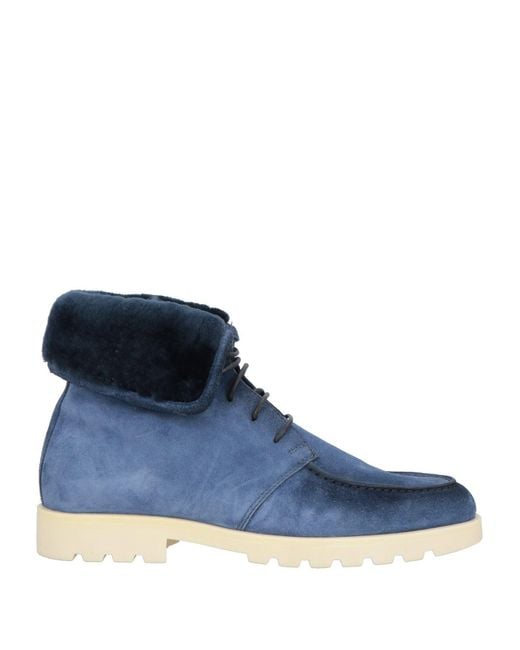 Botines De Caña Alta Santoni de hombre de color Blue
