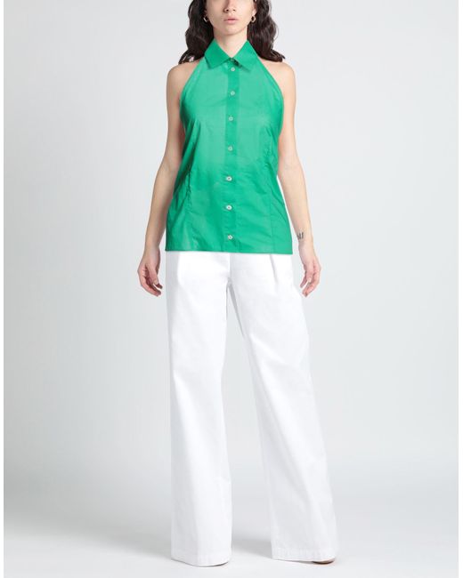 MSGM Green Shirt Cotton