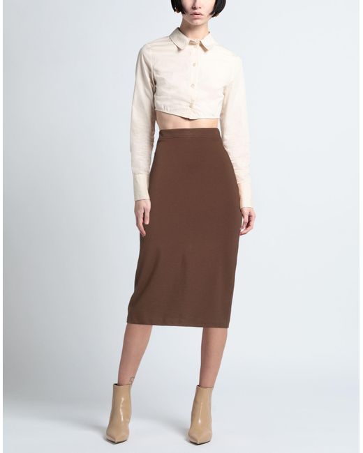 Jucca Brown Midi Skirt