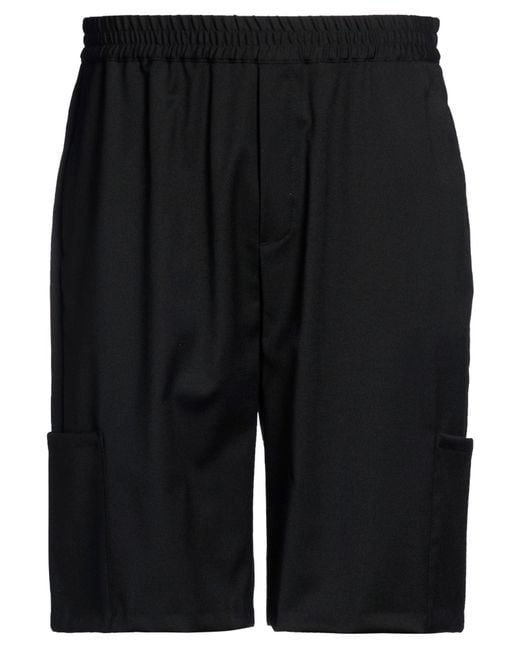 Han Kjobenhavn Black Shorts & Bermuda Shorts Polyester, Wool, Elastane for men