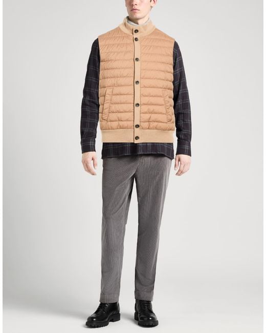 Herno Natural Camel Vest Virgin Wool, Silk for men