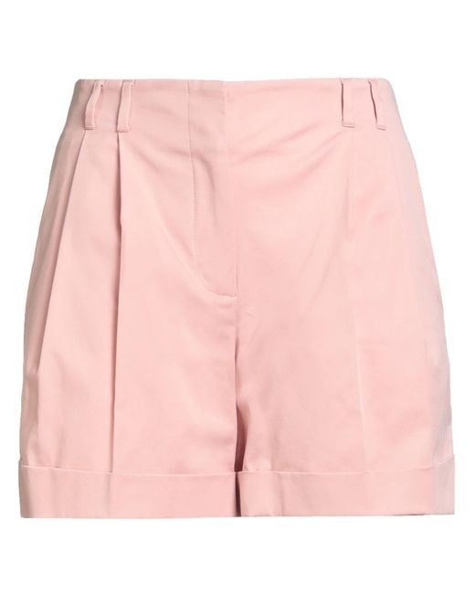 Max Mara Pink Shorts & Bermuda Shorts Cotton, Elastane