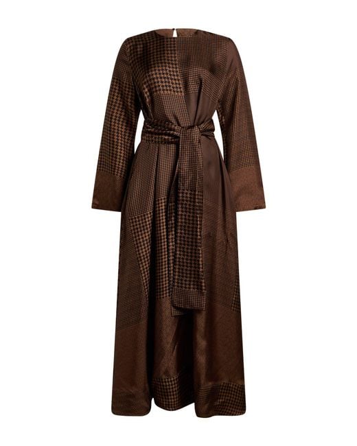 Co.Go Brown Maxi Dress Silk
